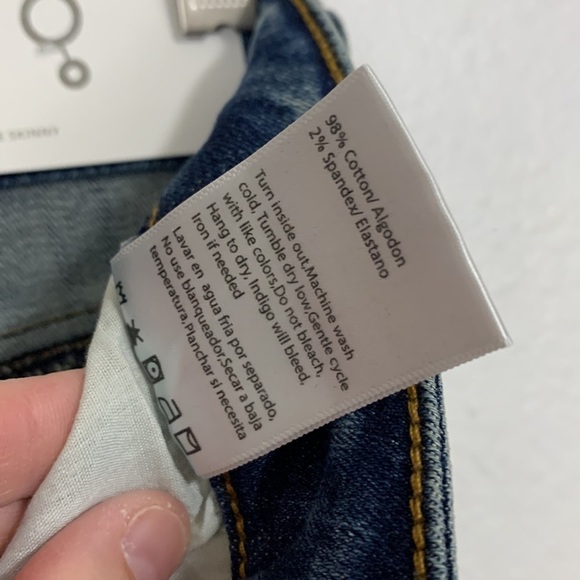 Insane Gene Dark Wash Distressed Mid-Rise Skinny Jeans Size 7 NWT - Picture 8 of 8